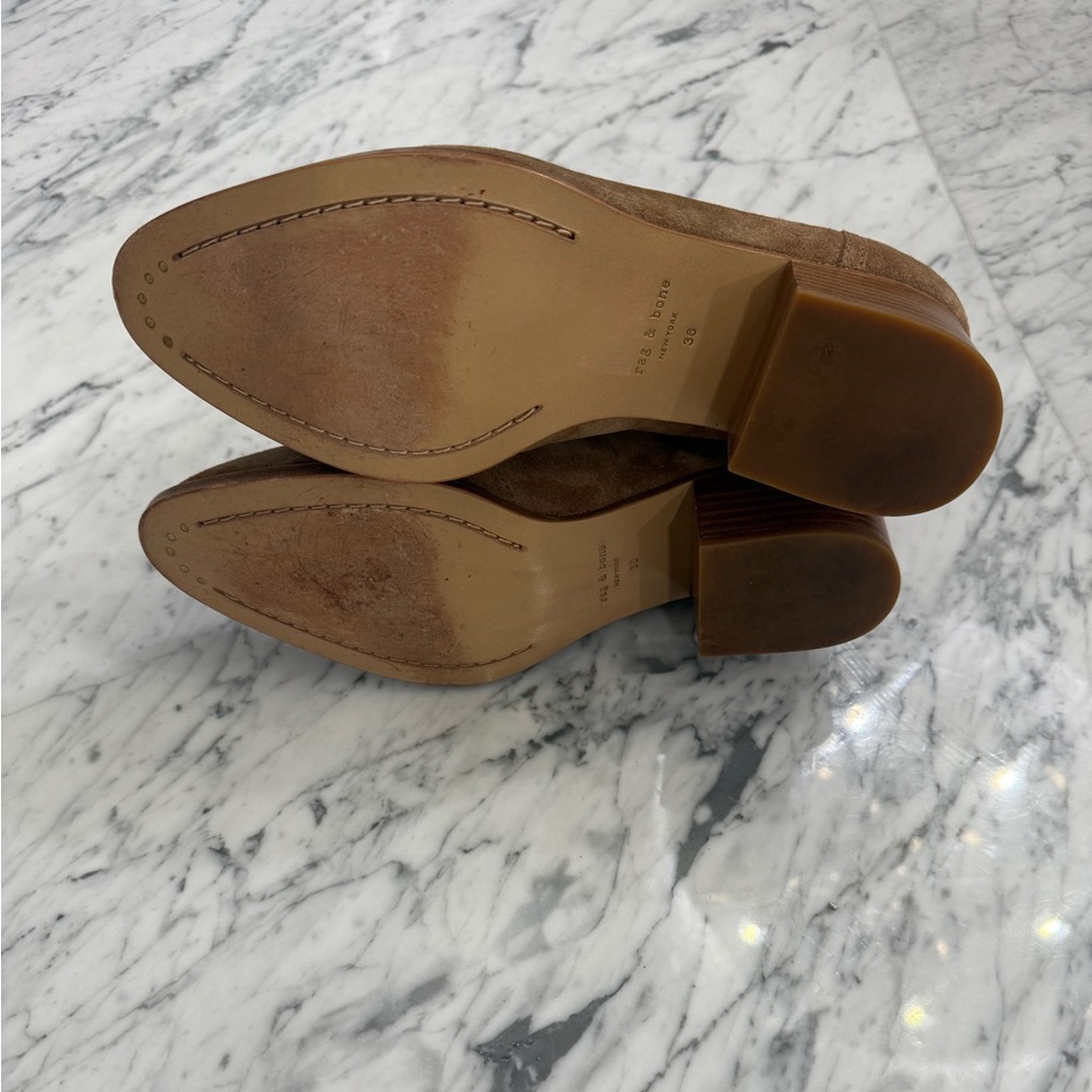 EXCELLENT rag & bone New York Walker Tan Suede Booties Size 6.5 $595 RETAIL! - Picture 10 of 10